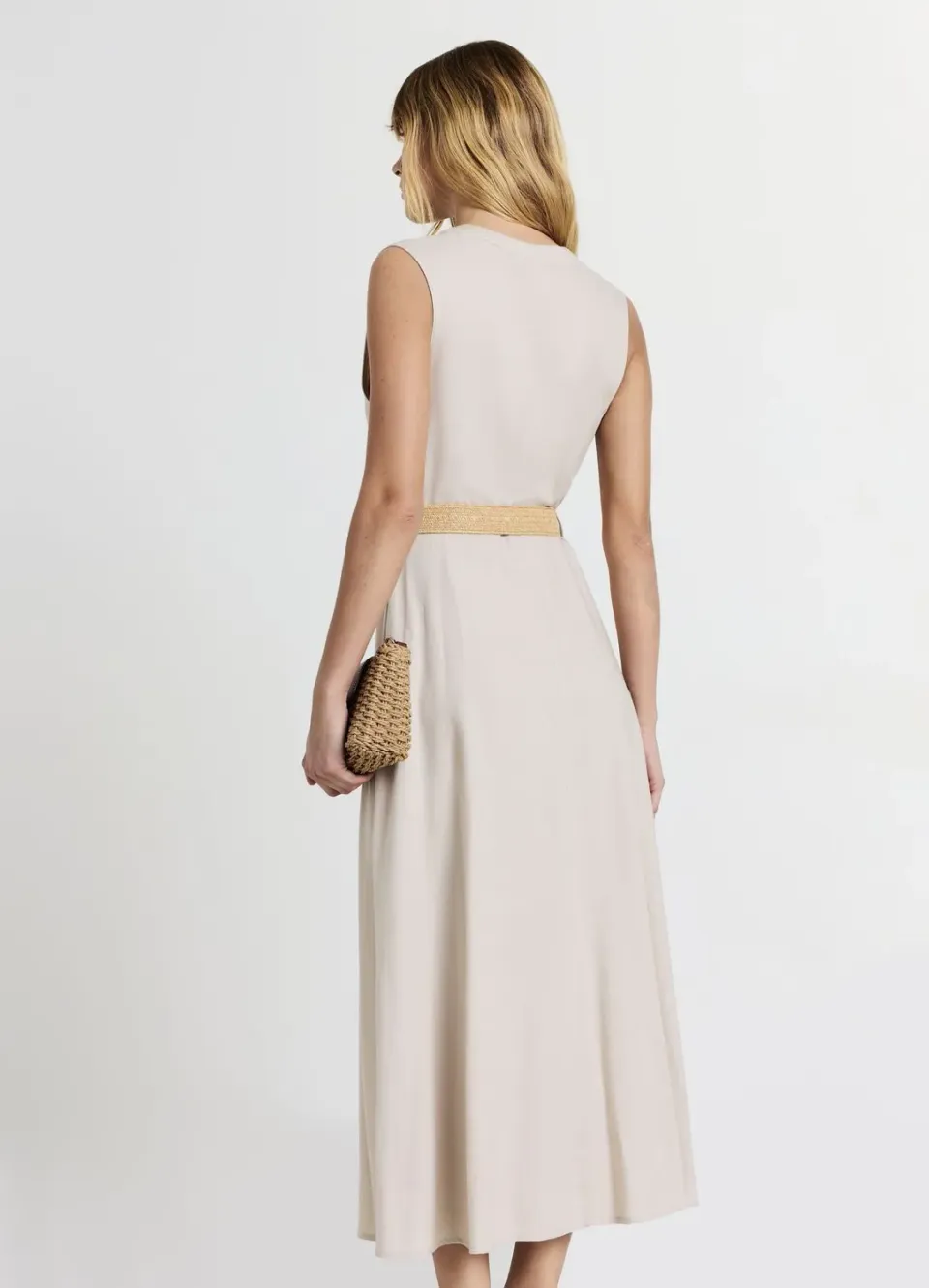Calliope Chemisier Robe longue volants ceinture