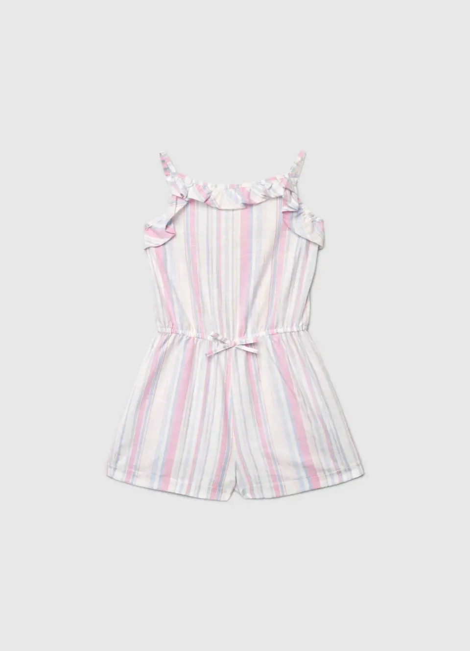 Calliope combishort rayé fille volants bretelles