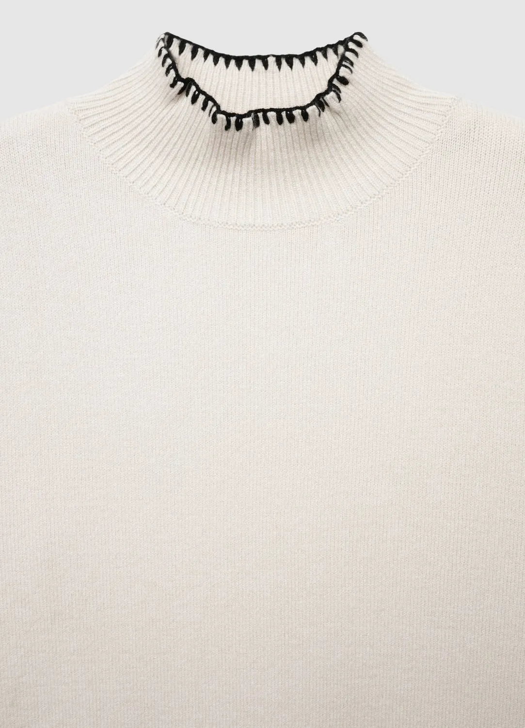 Calliope pull col montant femme contraste manches longues