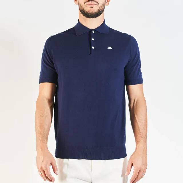 Robe di Kappa Valon polo bleu unisexe coton