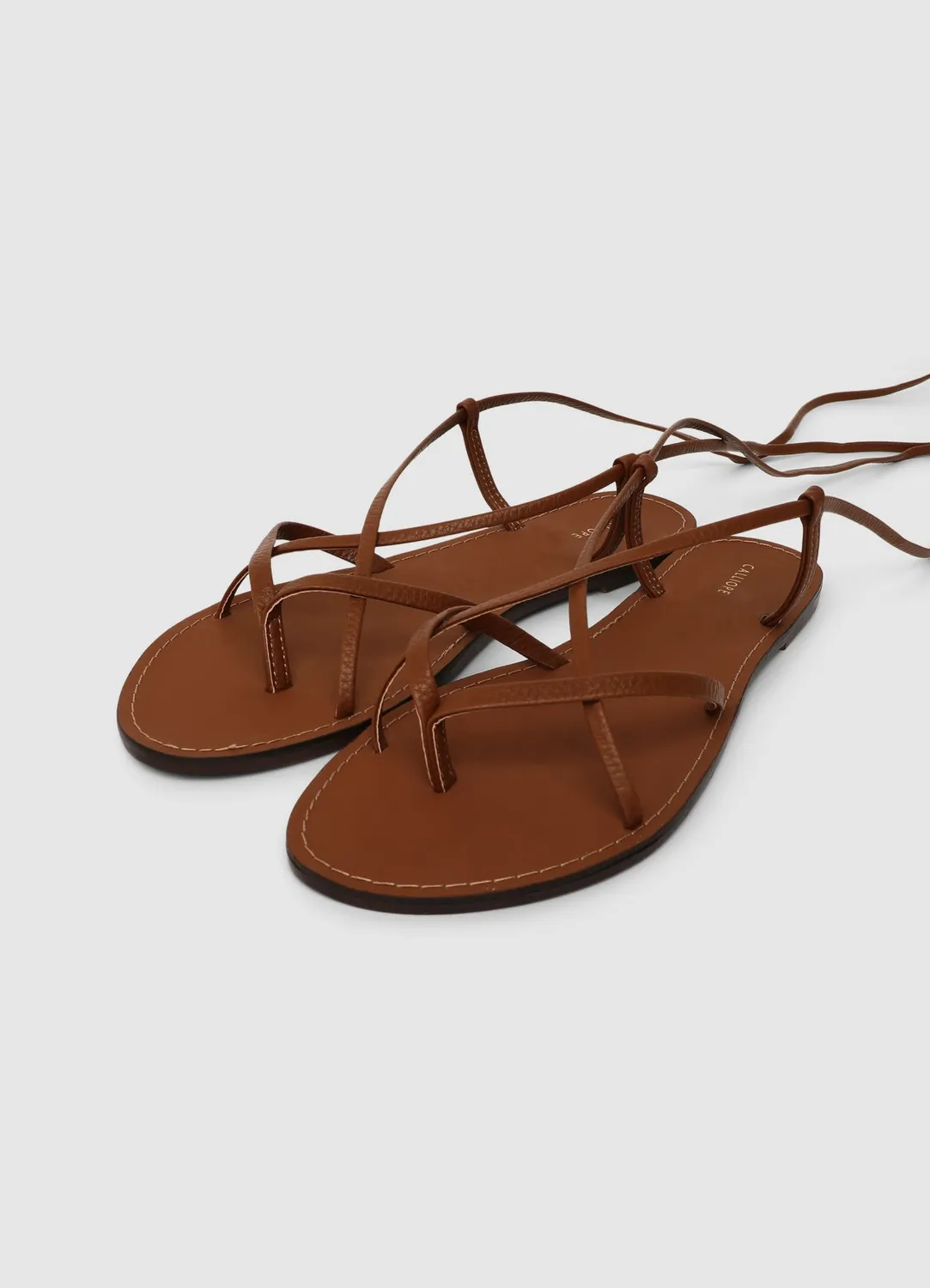 Calliope sandales spartiates plates femme lacets