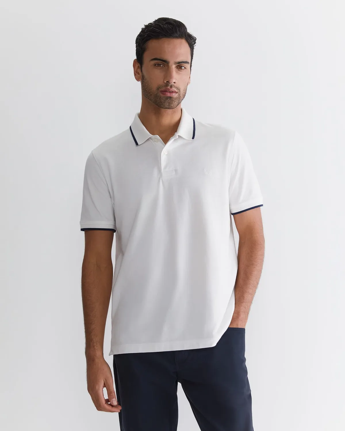 Sportscraft SC Tipped polo piqué coton homme contrasté