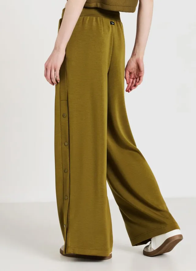 Calliope pantalon palazzo boutons latéraux femme taille unique