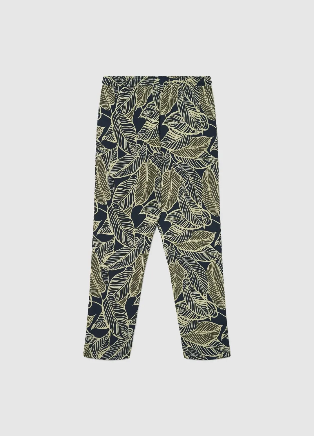 Calliope pantalon feuillage femme cordon taille droite
