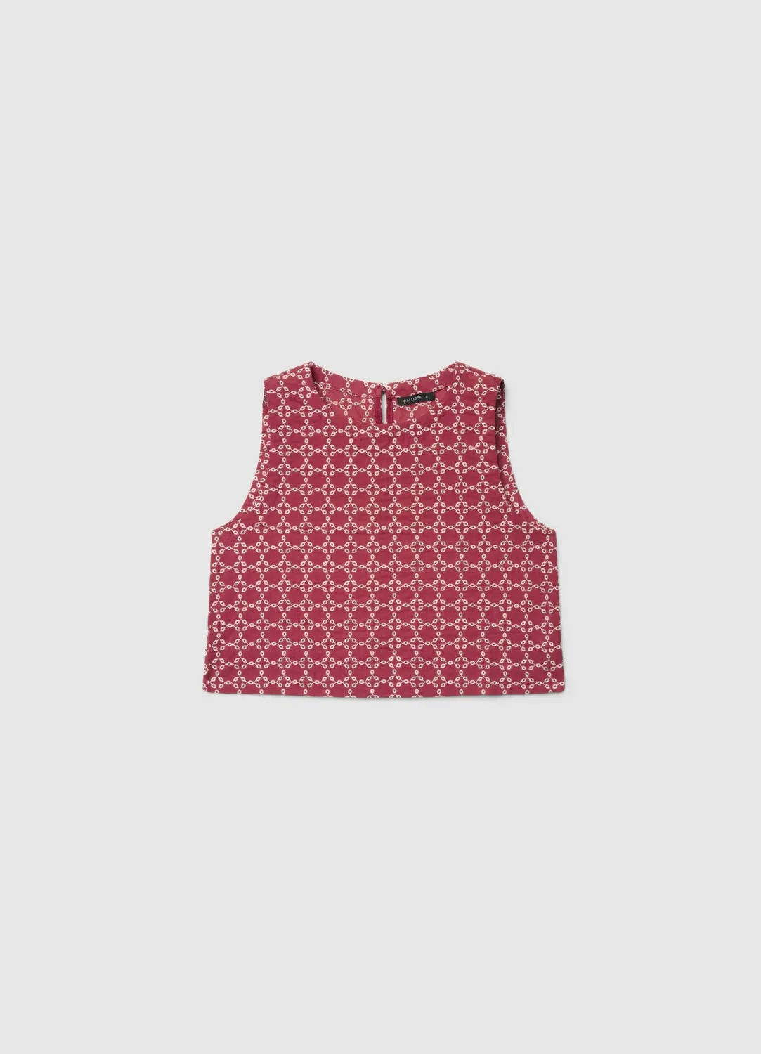 Calliope top broderie anglaise femme sans manches
