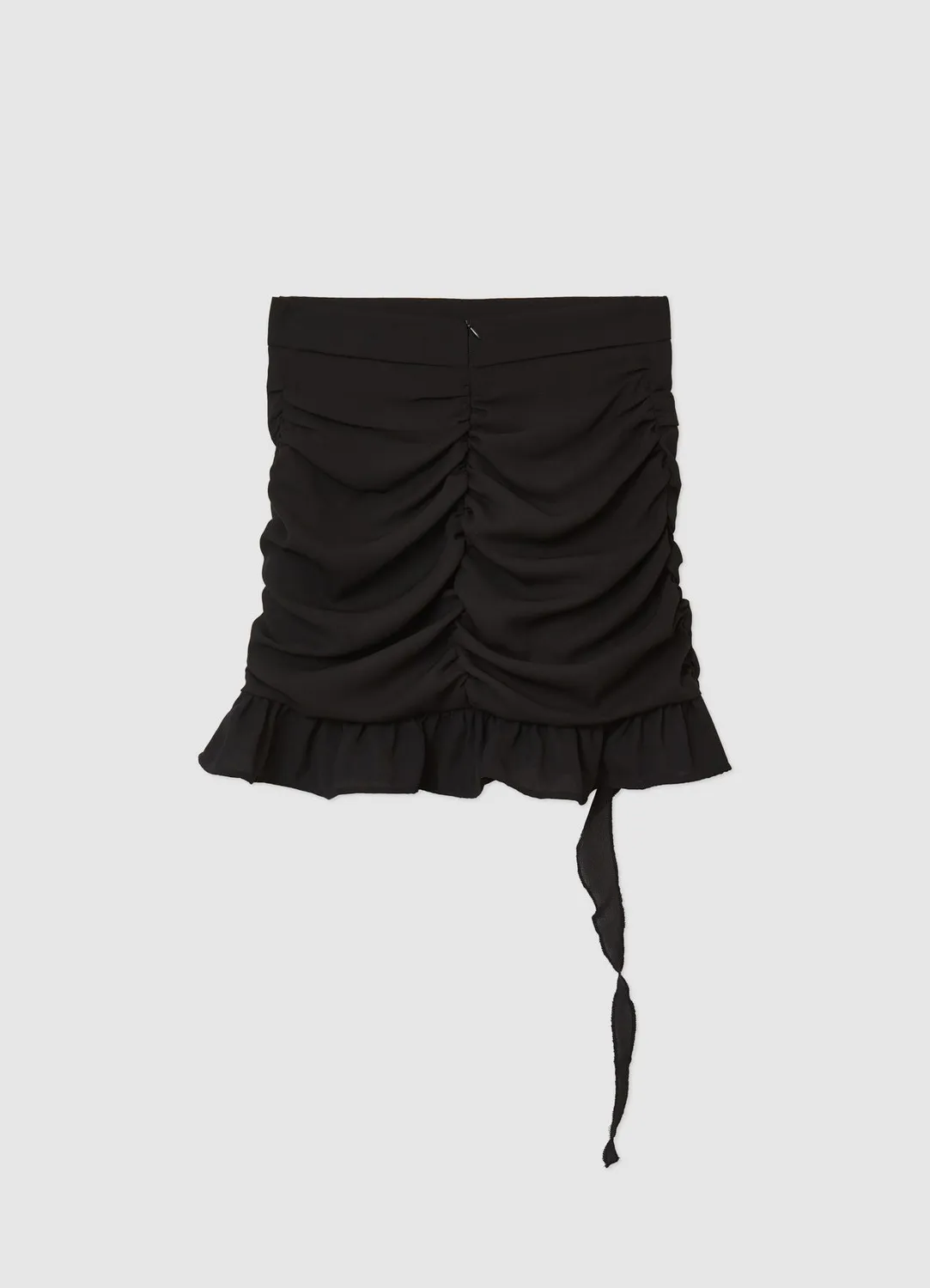 Calliope jupe courte femme à volants zip dos