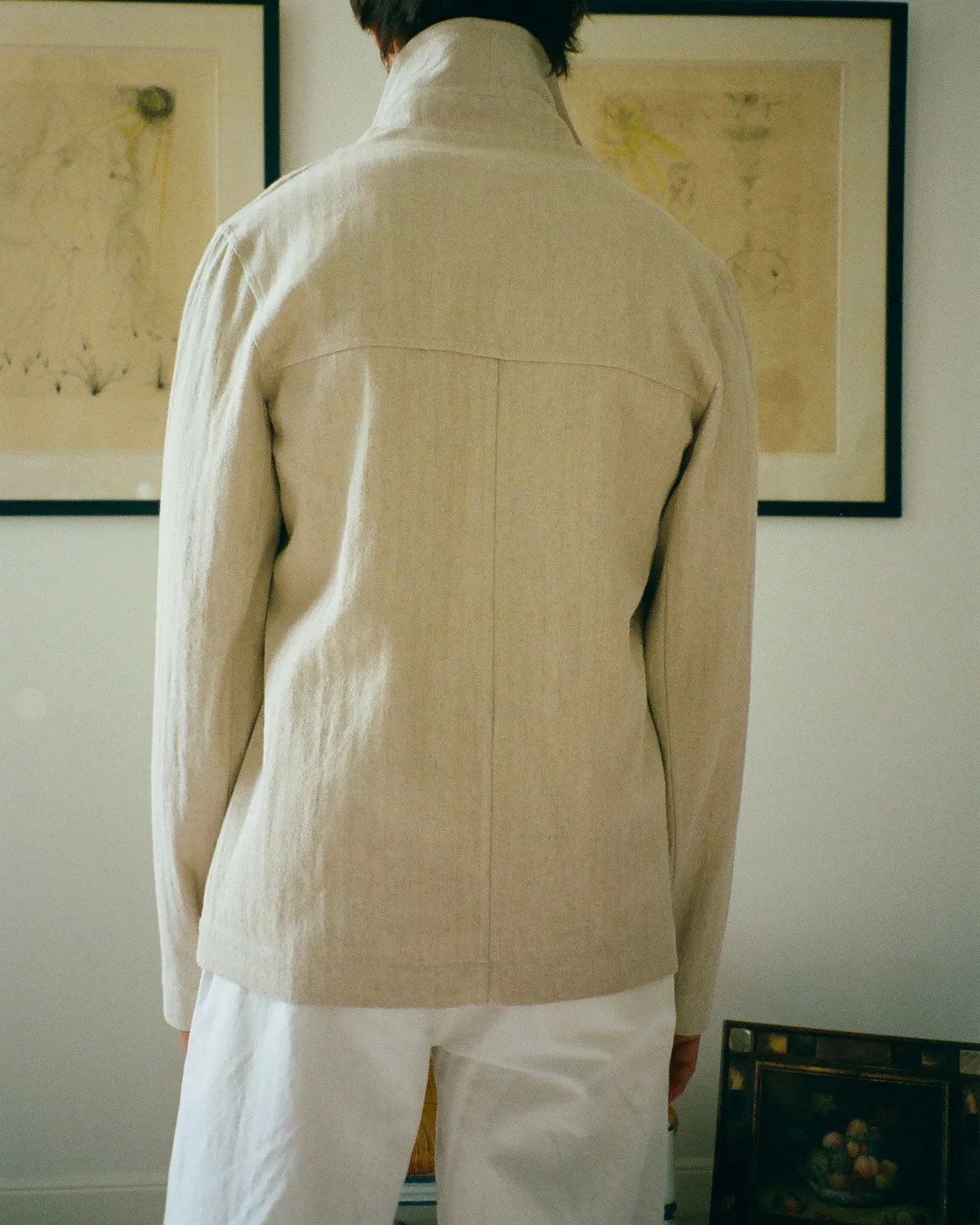 Erevan Camarge d'été veste herringbone sable