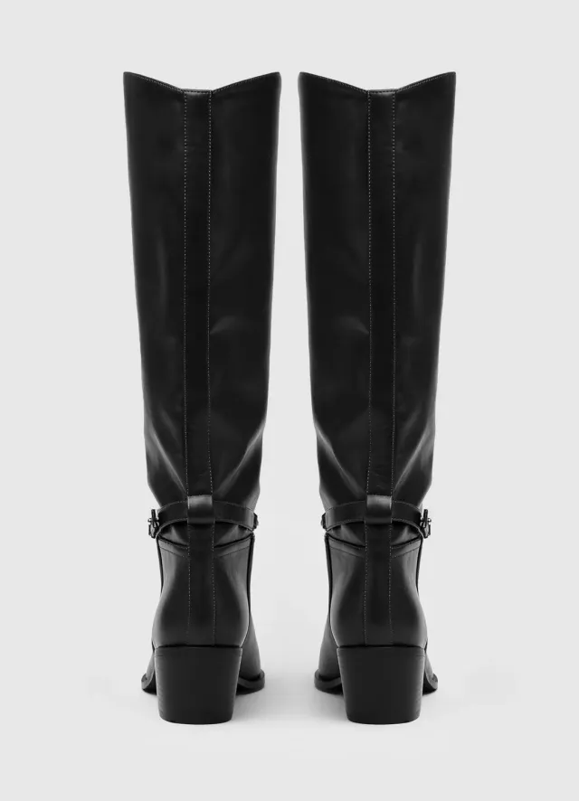 Calliope camperos bottes femme talon 6 cm noir
