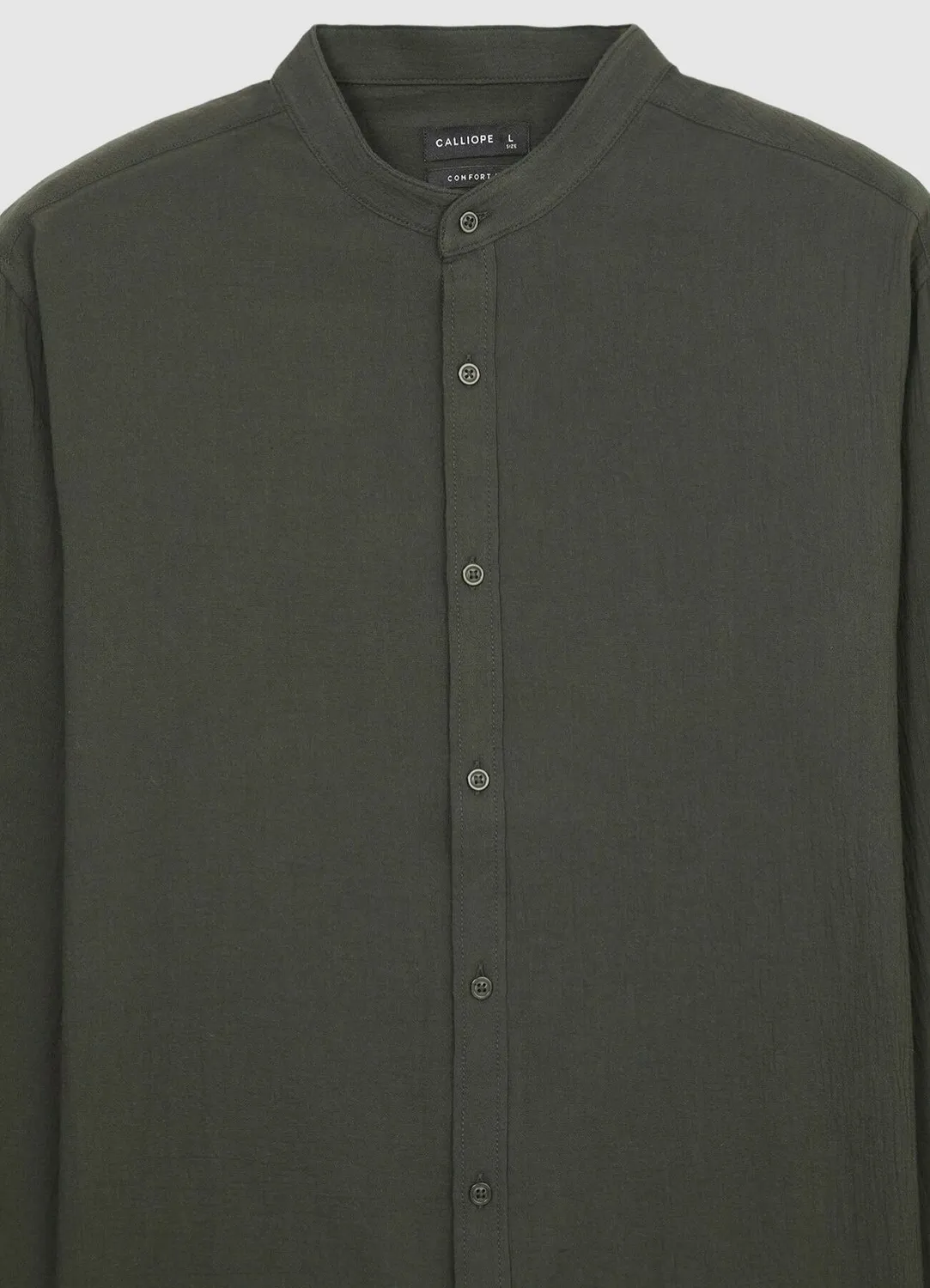 Calliope chemise homme col coréen coton unie