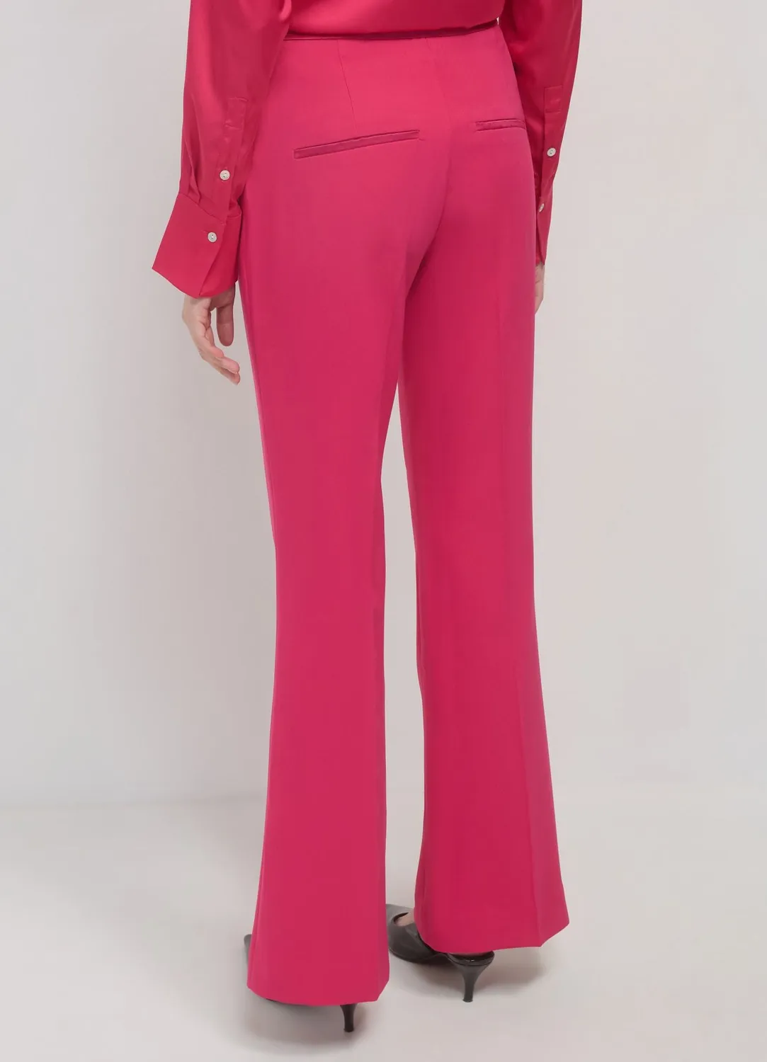 Calliope pantalon évasé femme effet satin