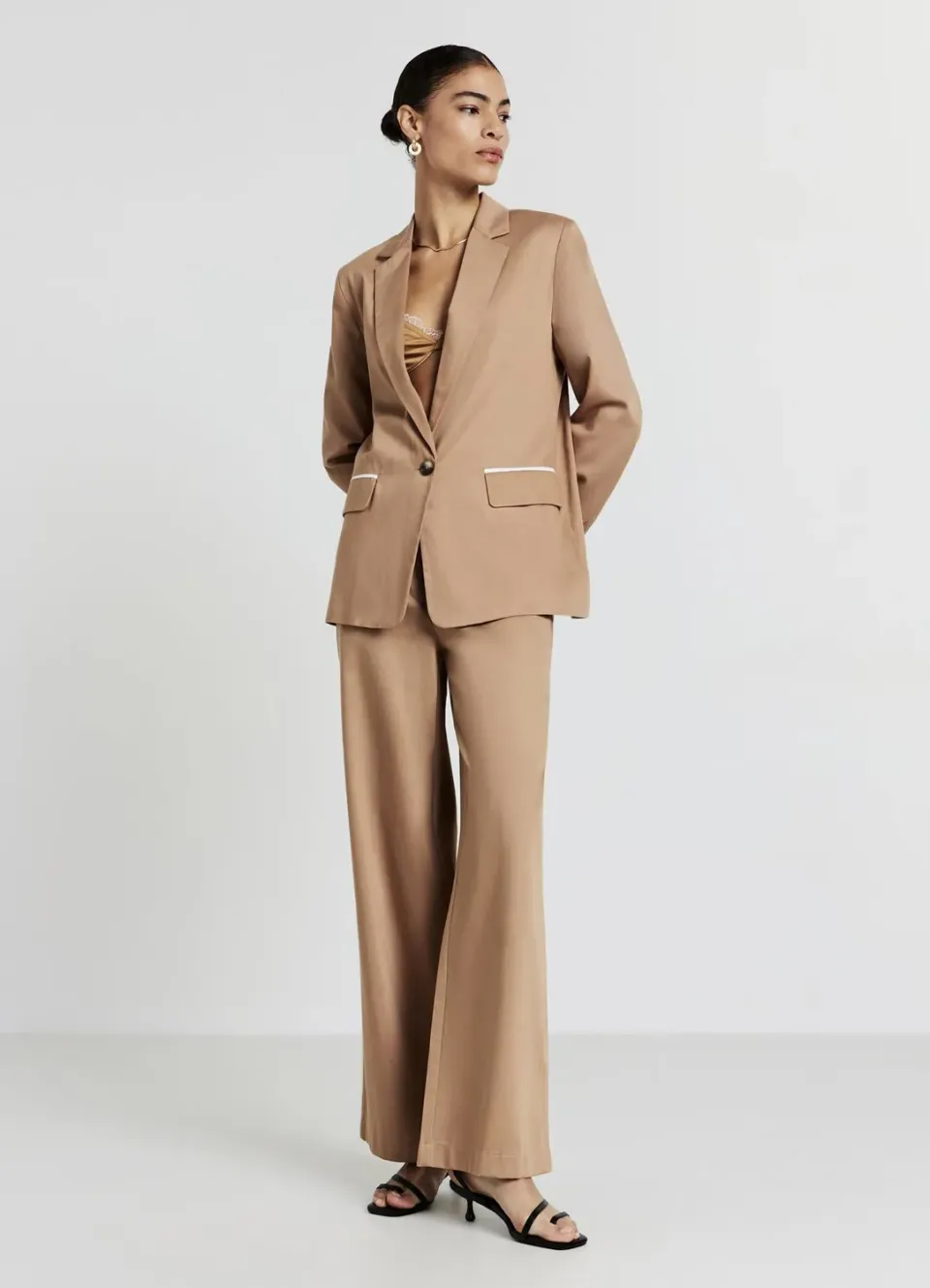 Calliope blazer monopetto veste tailleur non doublé