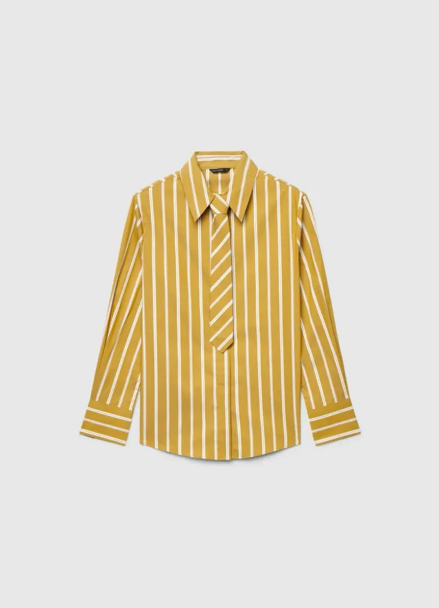Calliope Chemise Rayée Cravate Femme S