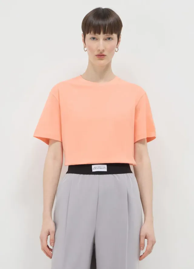 Calliope T-shirt col rond femme coton uni