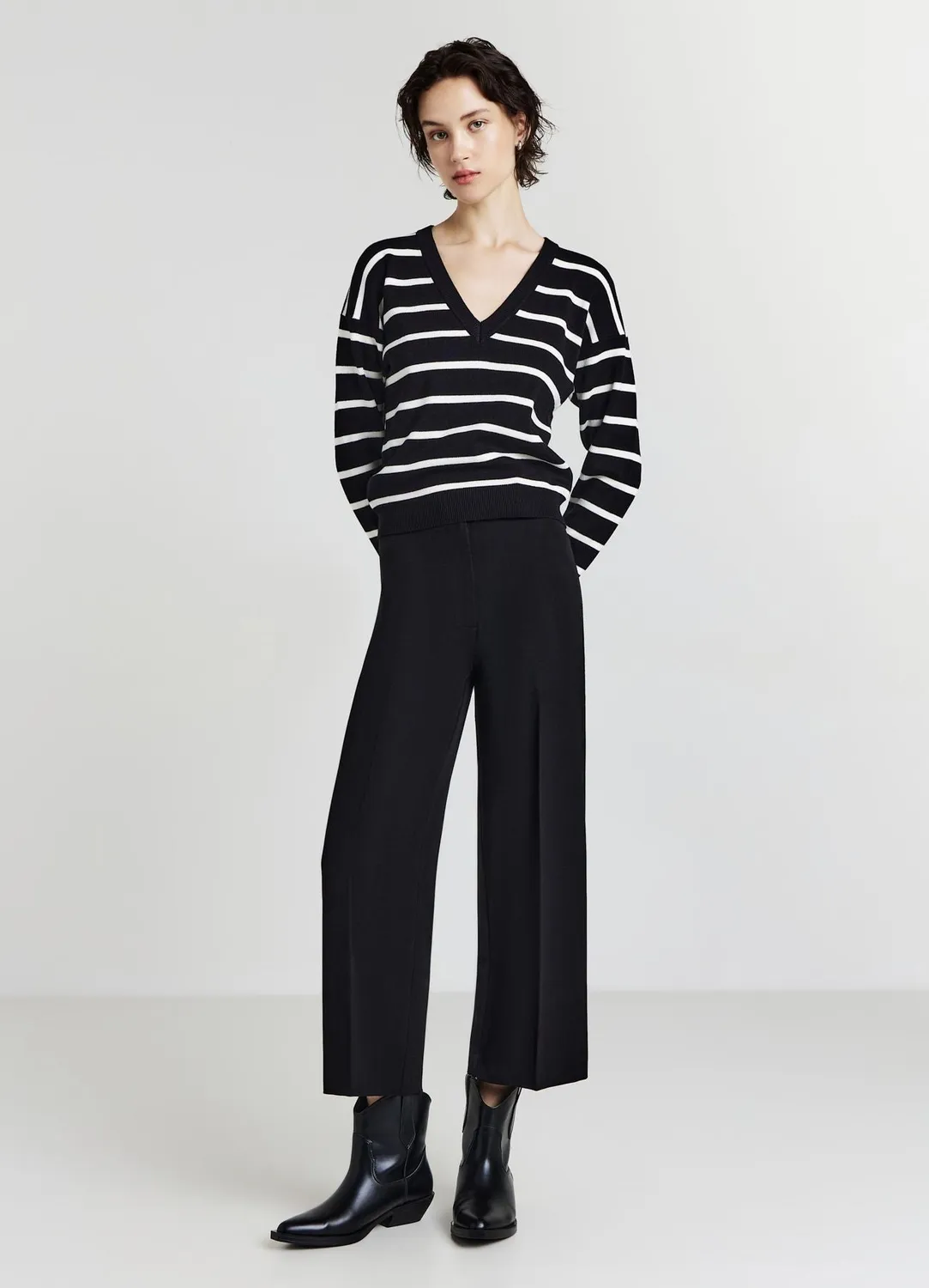 Calliope pantalon culotte femme taille haute uni