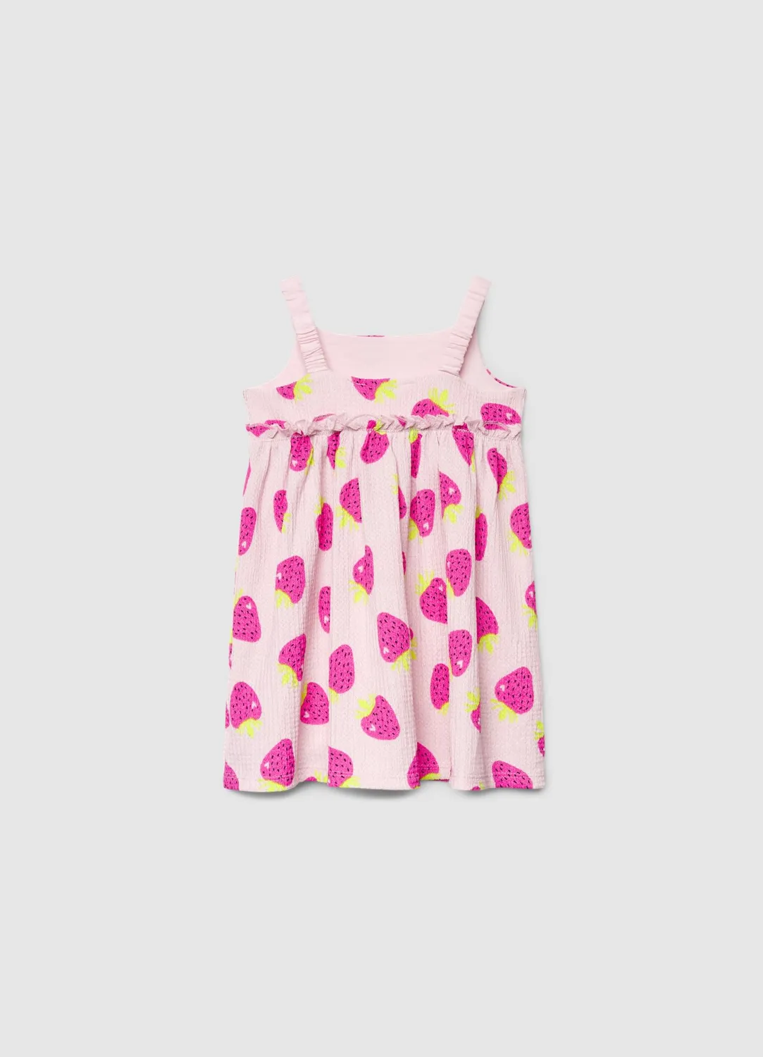Calliope Robe fraises fille volant bretelles été
