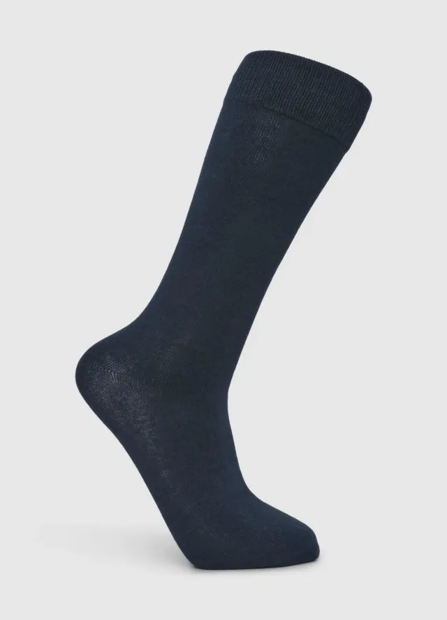 Calliope chaussettes hautes unies homme coton