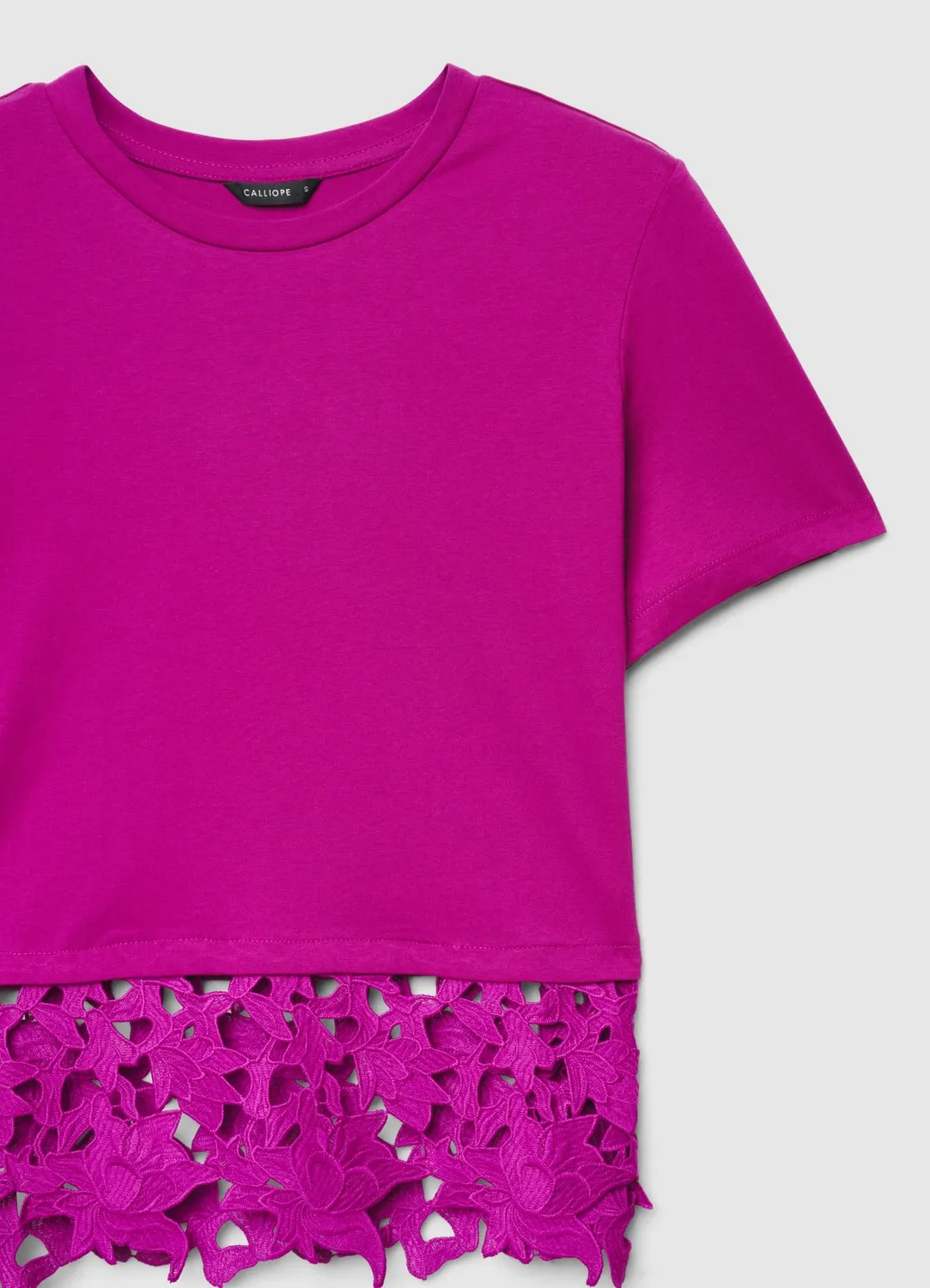 Calliope t-shirt femme coton bas dentelle floral