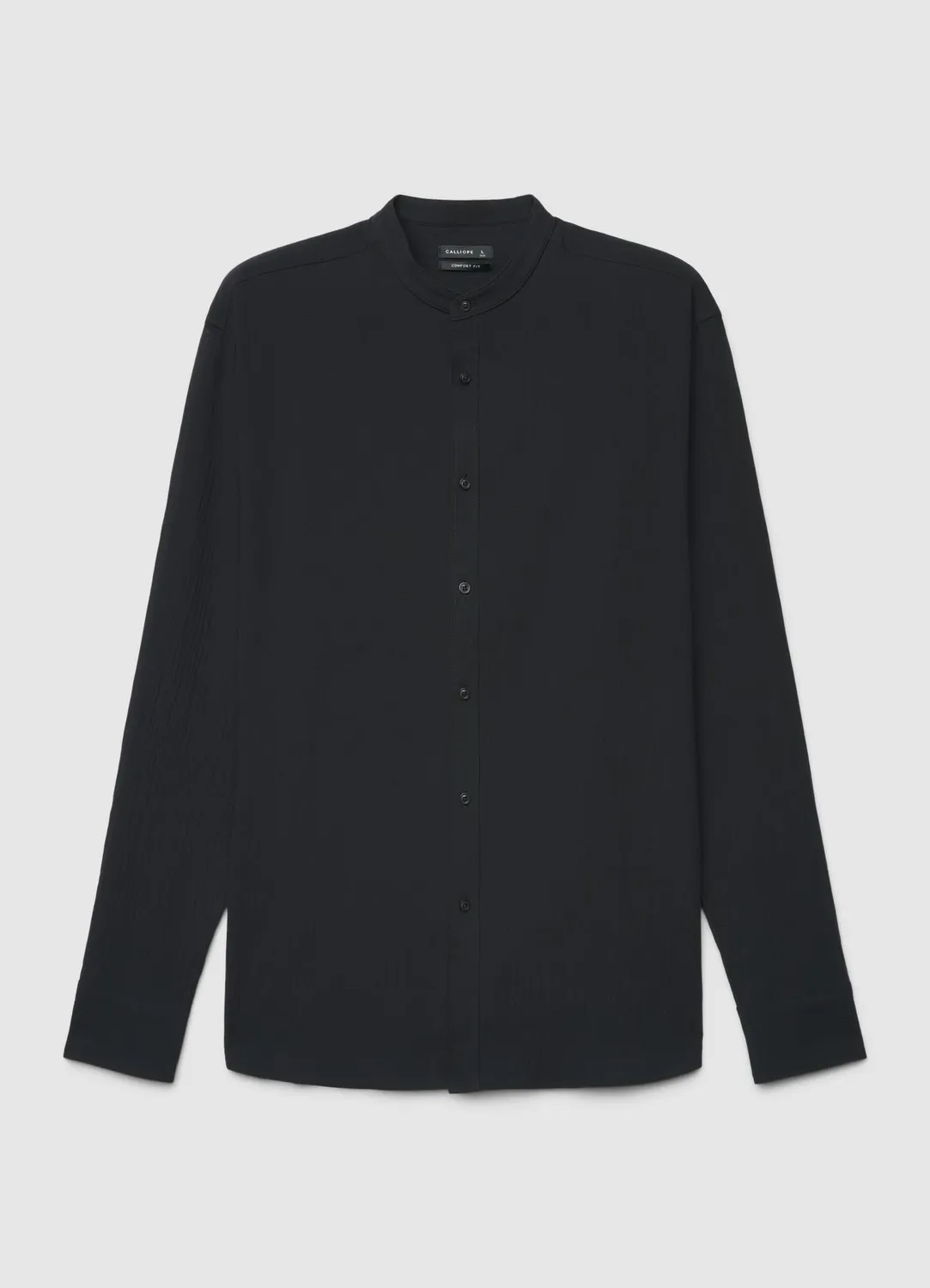 Calliope chemise homme col coréen uni manches longues