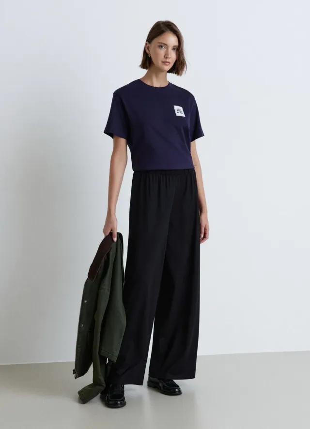 Calliope t-shirt patch femme col rond uni