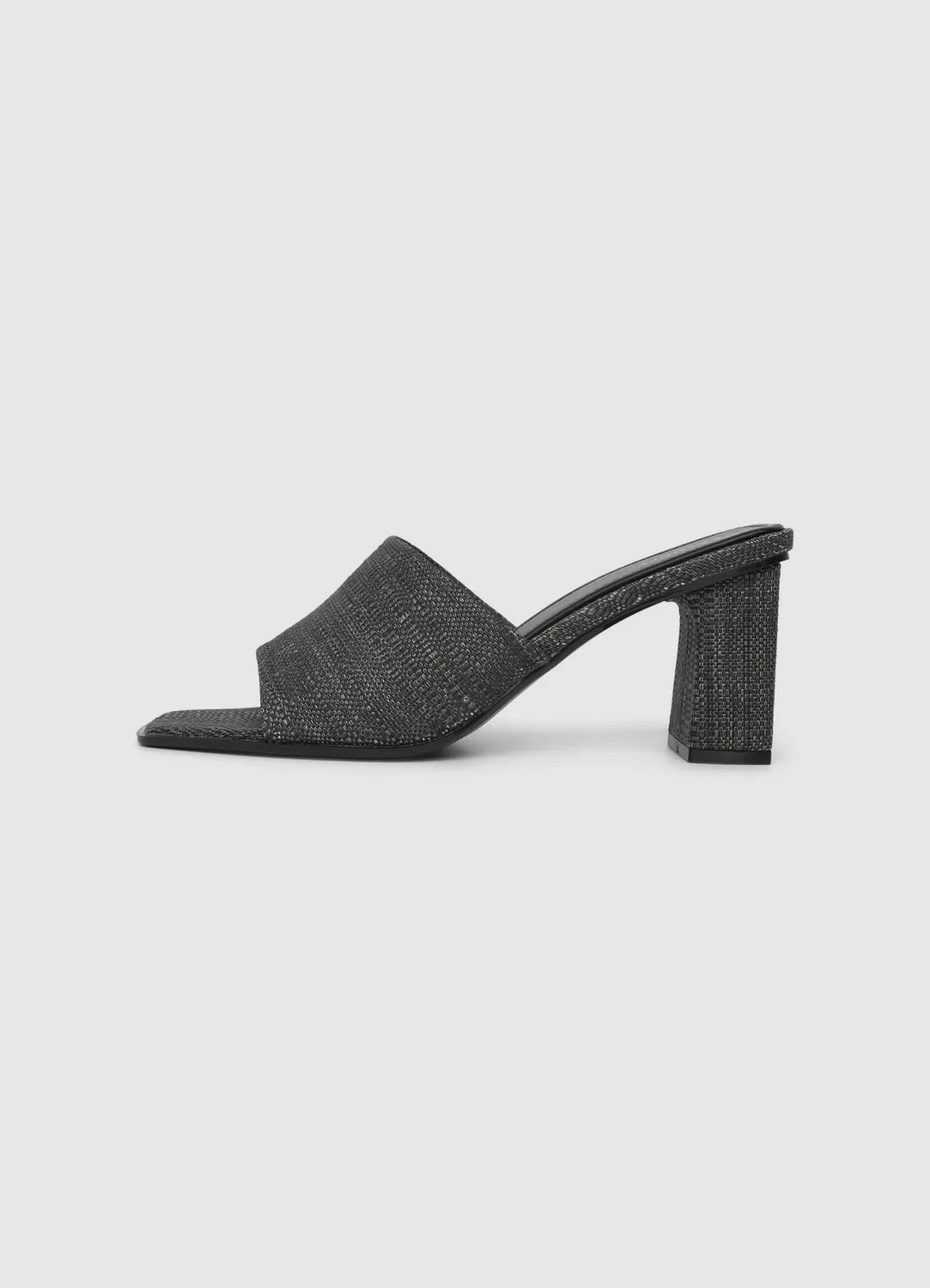 Calliope Mules toile femme bout carré talon 8 cm