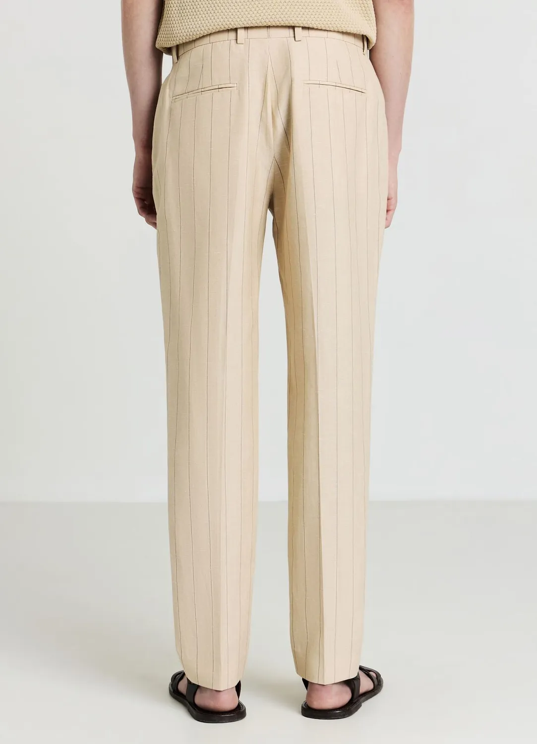 Calliope pantalon tailleur homme à rayures regular