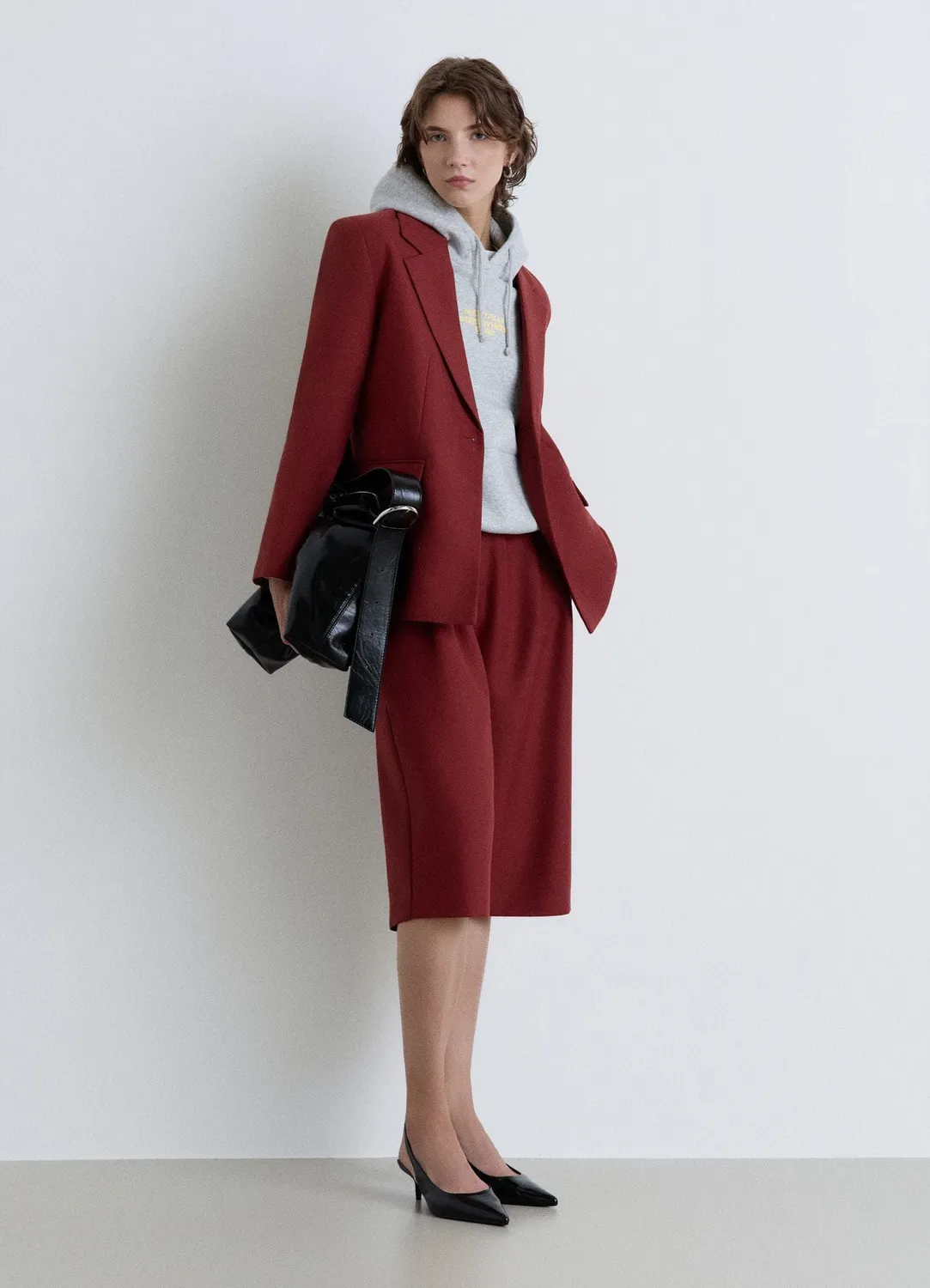 Calliope veste monopetto blazer femme micro-motifs