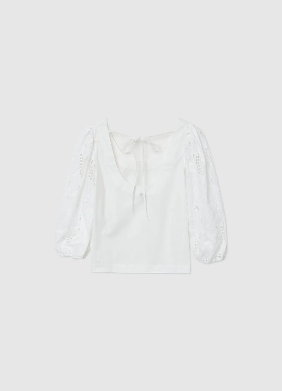 Calliope Blouse Broderie Anglaise Manches Longues