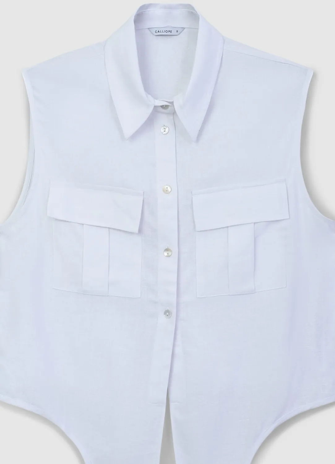 Calliope chemise sans manches femme lin nouée