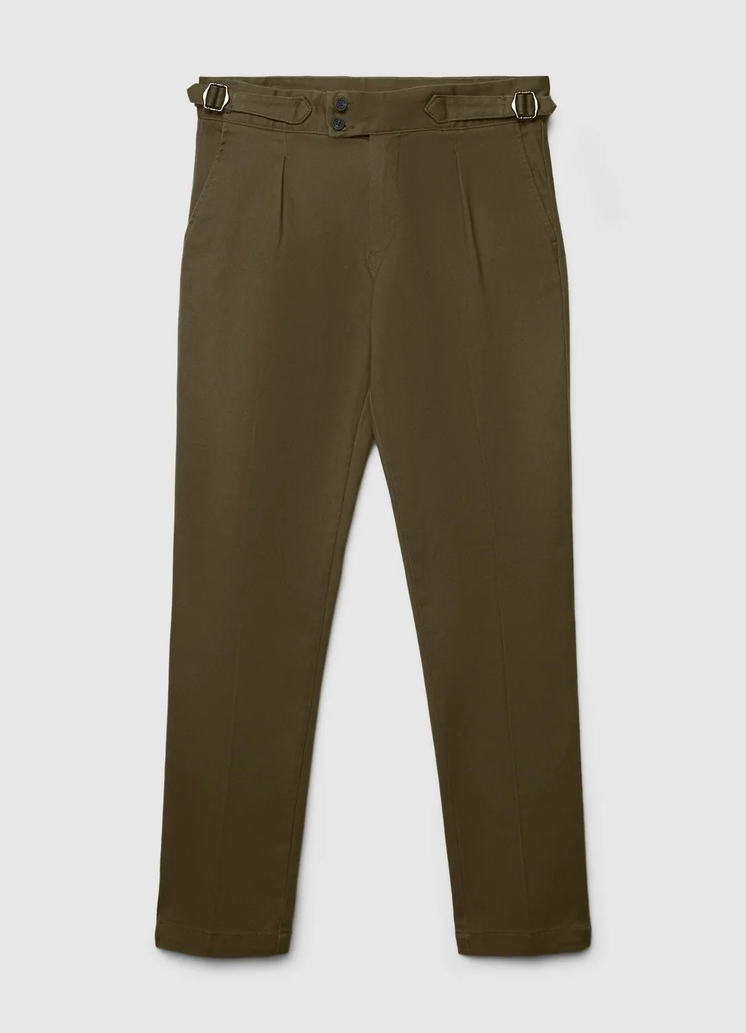 Calliope pantalon chino pinces homme boucles latérales