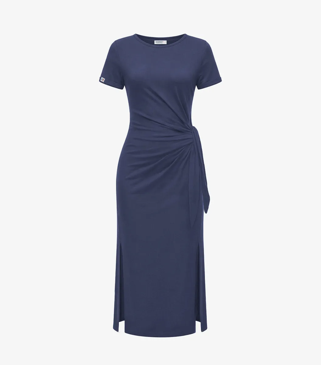 Cocorico Selen Bleu Jean robe longue femme coton