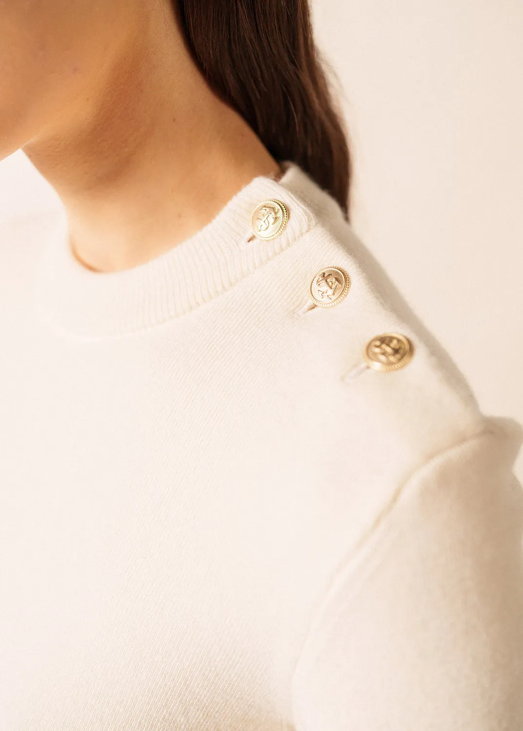 Saint James Brégançon pull écume cachemire