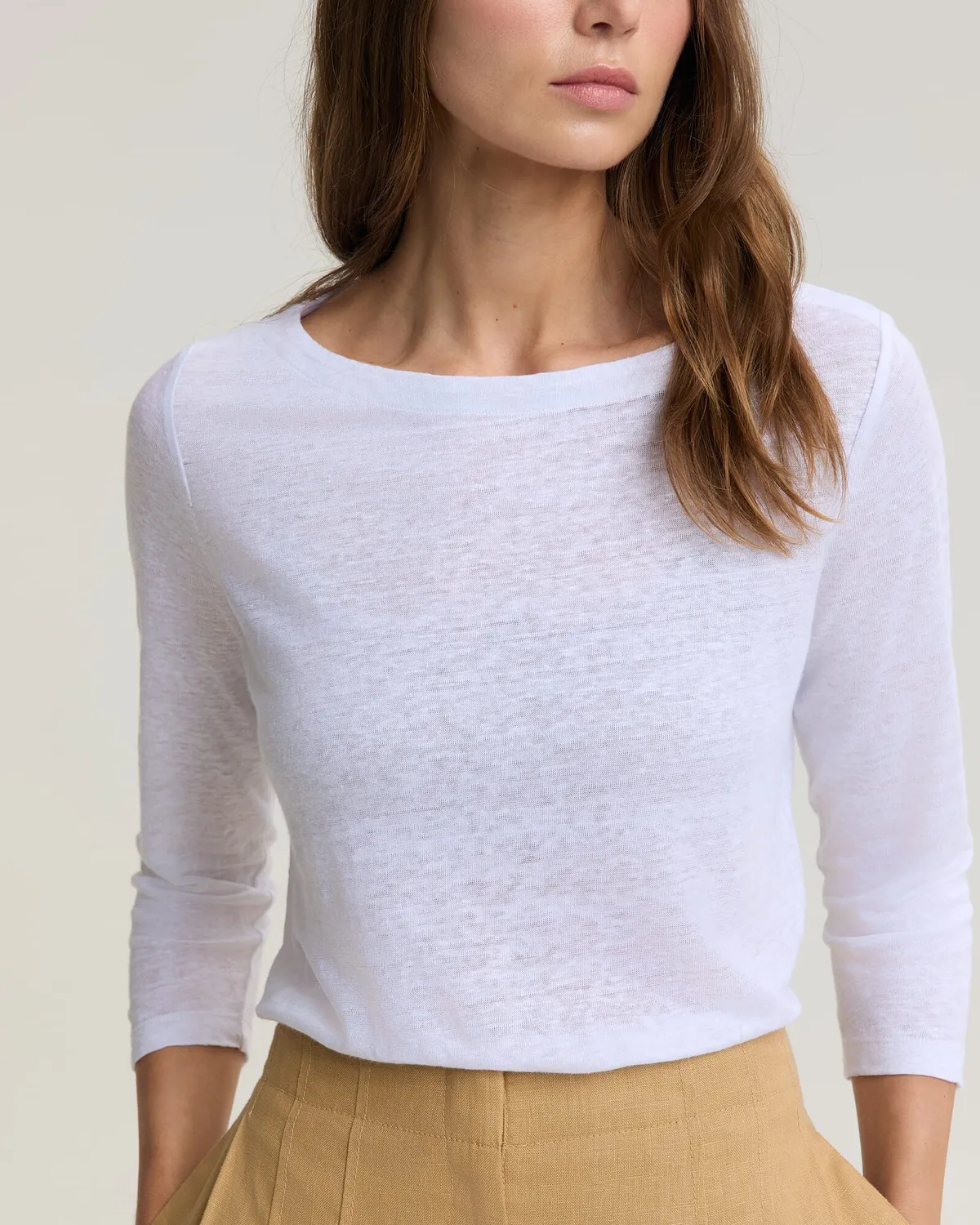 Sportscraft Cecile top lin argent manches 3/4
