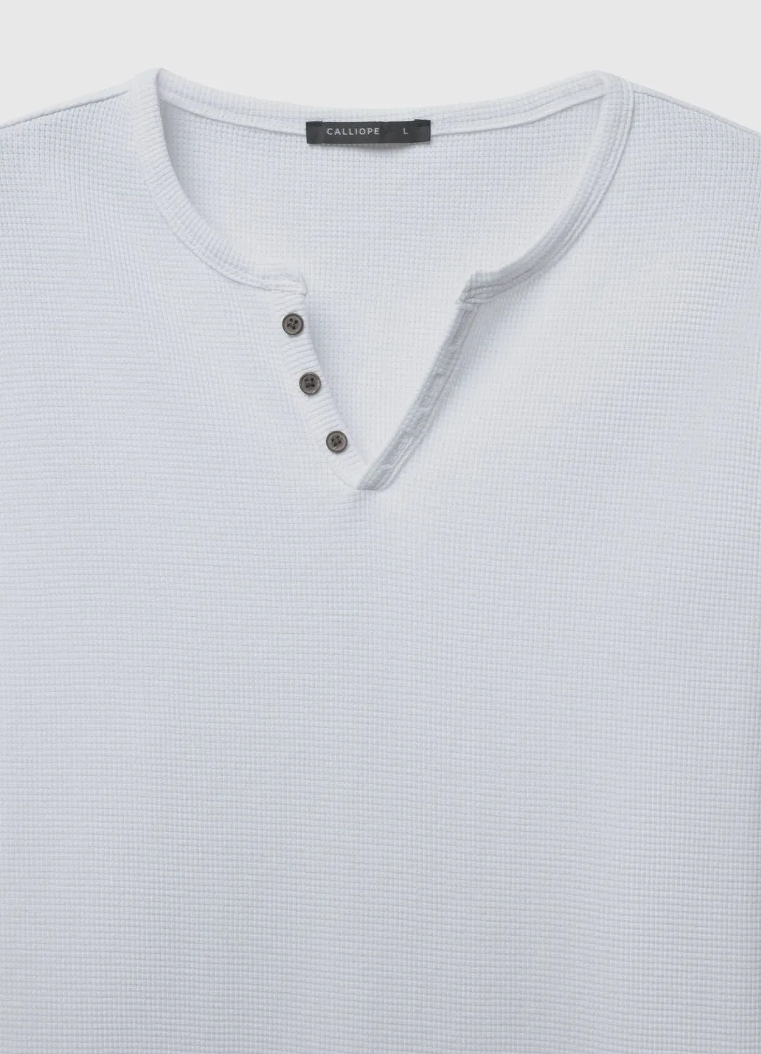 Calliope t-shirt homme manches longues col tunisien