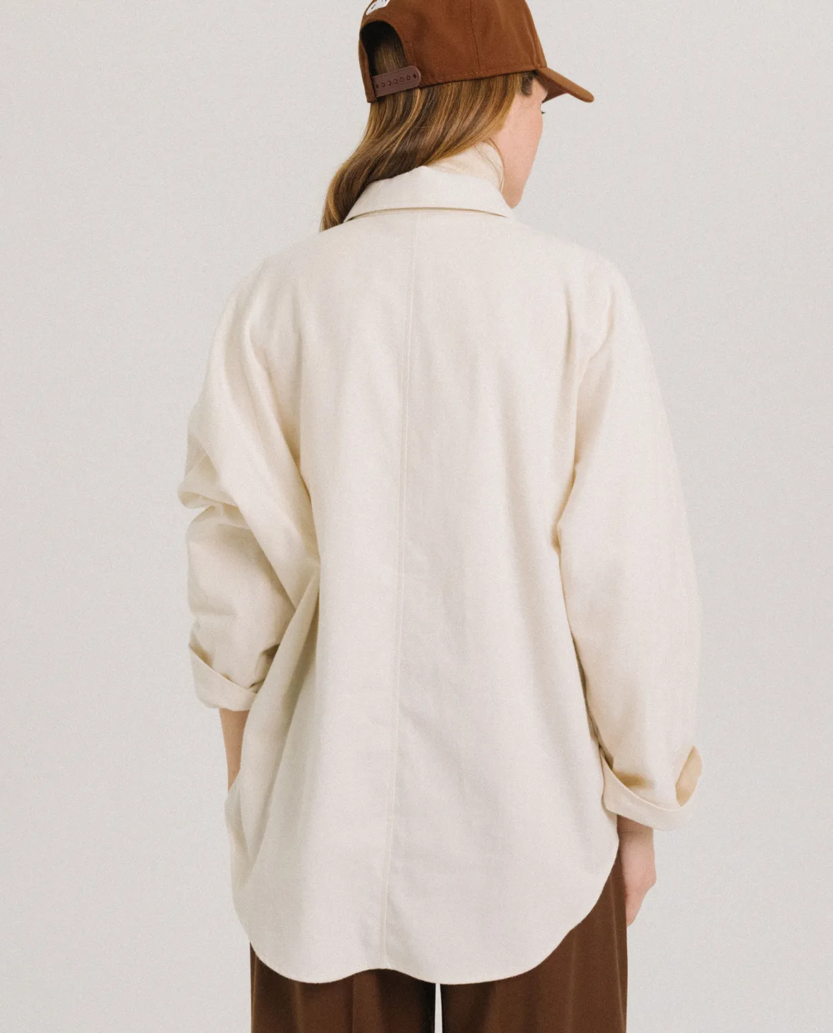 Tinsels Faune chemise Ecru flanelle brodée