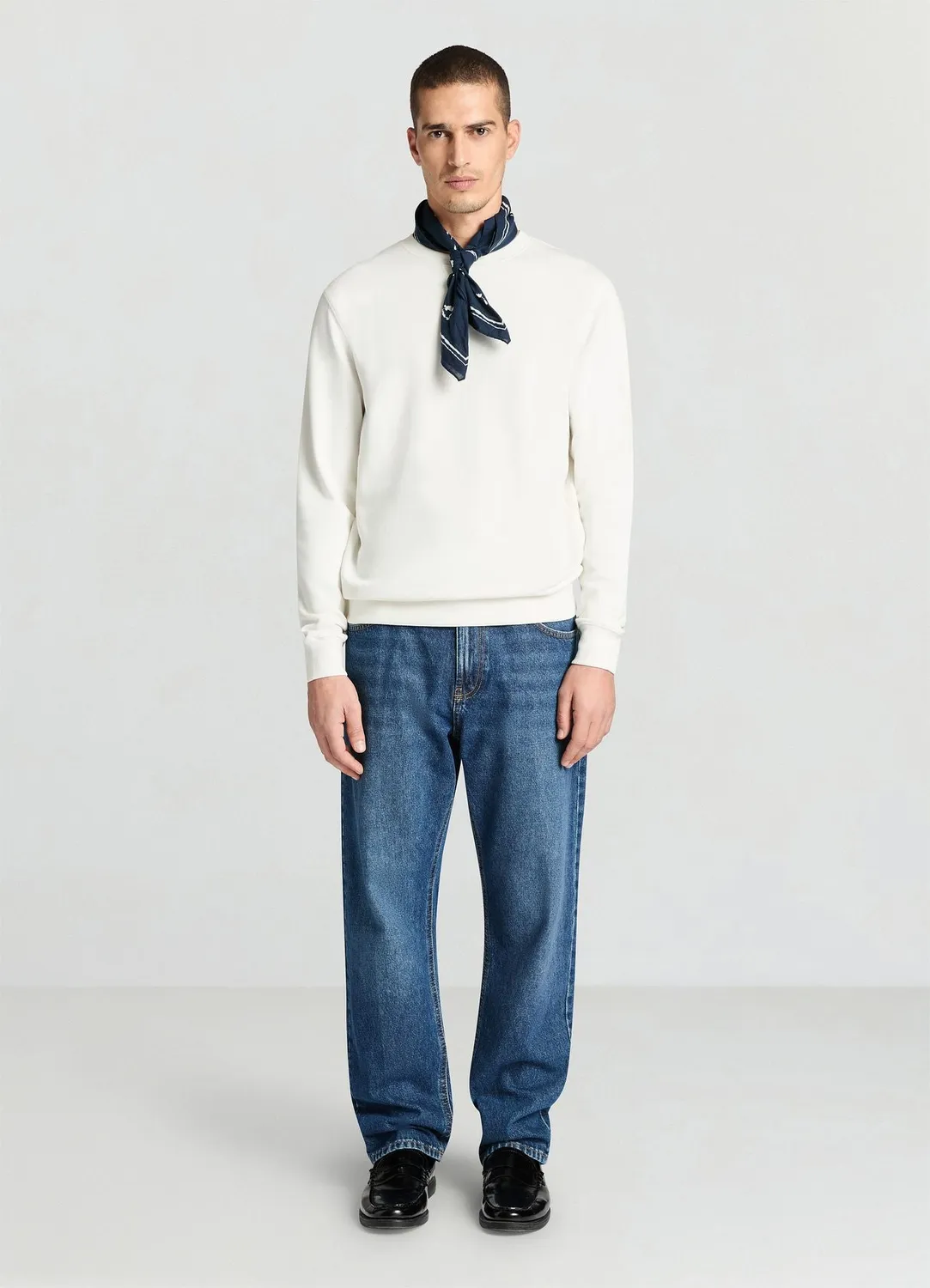Calliope sweat col rond uni homme coupe regular