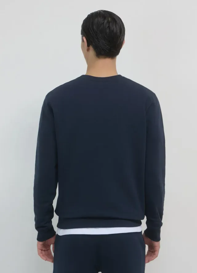 Calliope sweat col rond basic homme coton