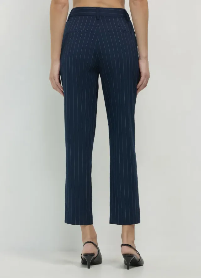 Calliope pantalon cigarette rayures femme regular