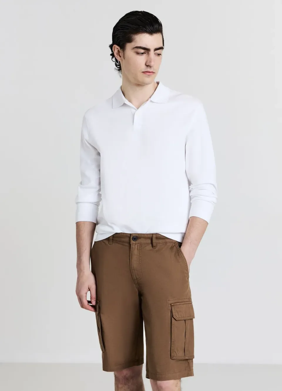 Calliope short cargo homme coton uni