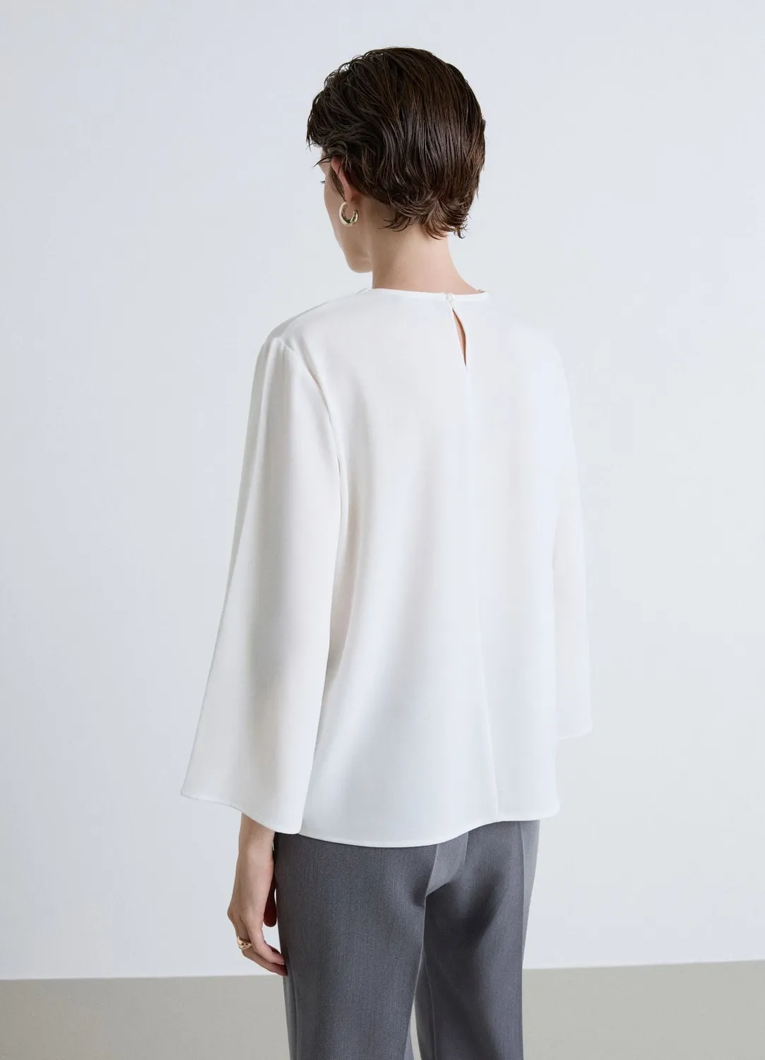Calliope blouse femme col rond goutte détail métal
