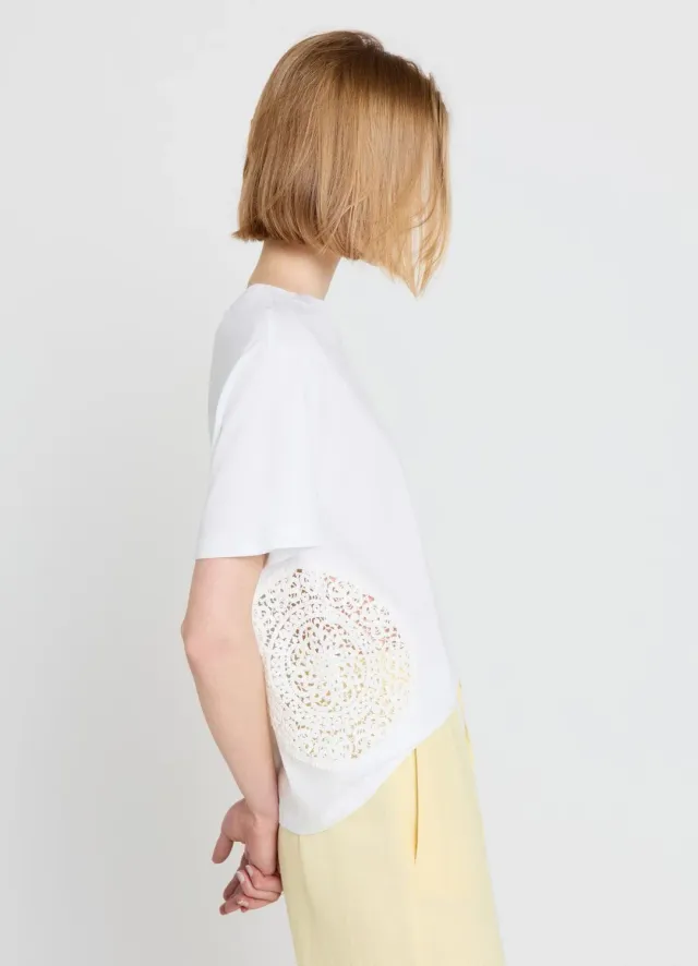 Calliope t-shirt brodé femme col rond uni