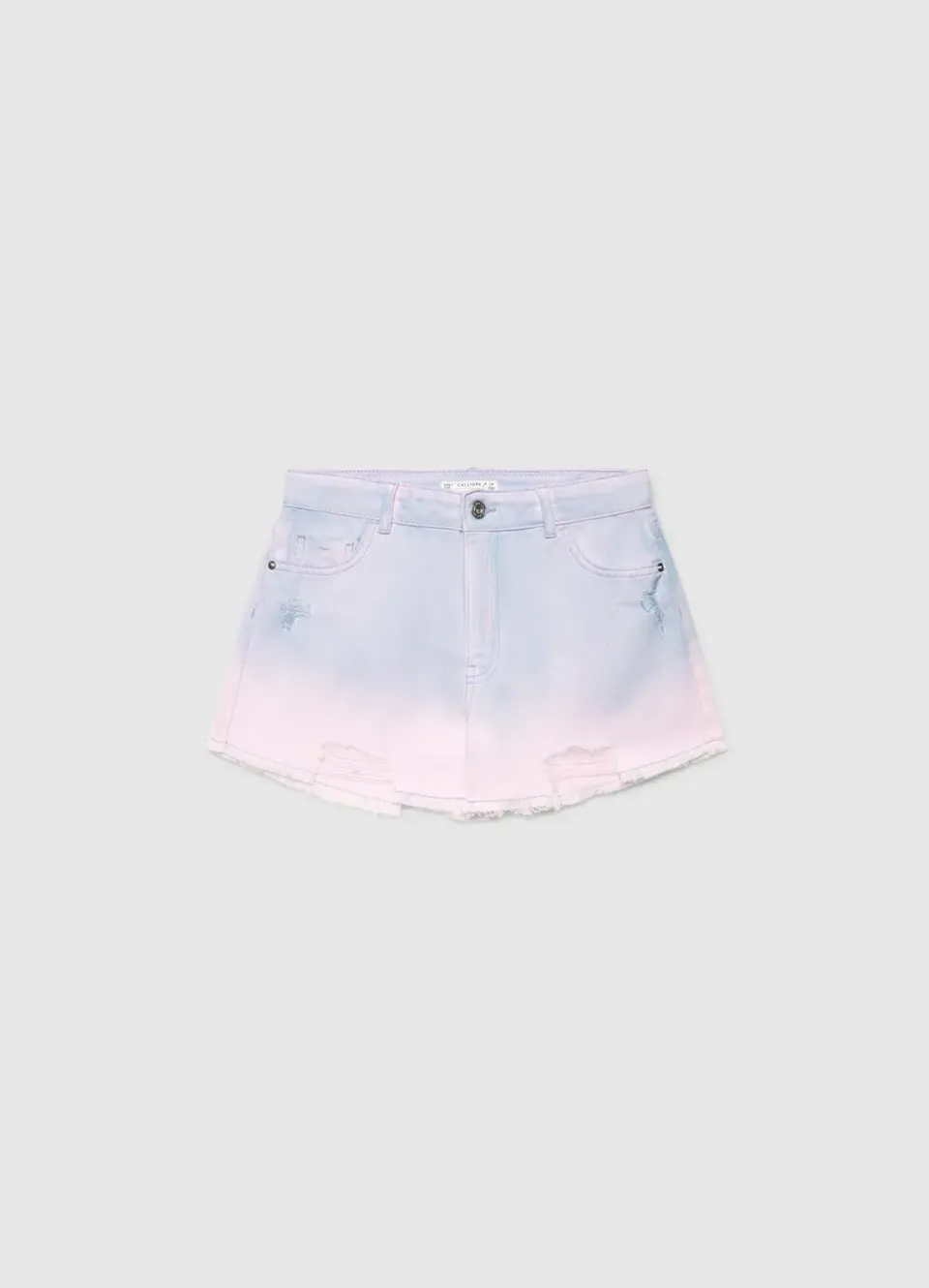 Calliope Mom fit shorts jean fille délavé déchiré