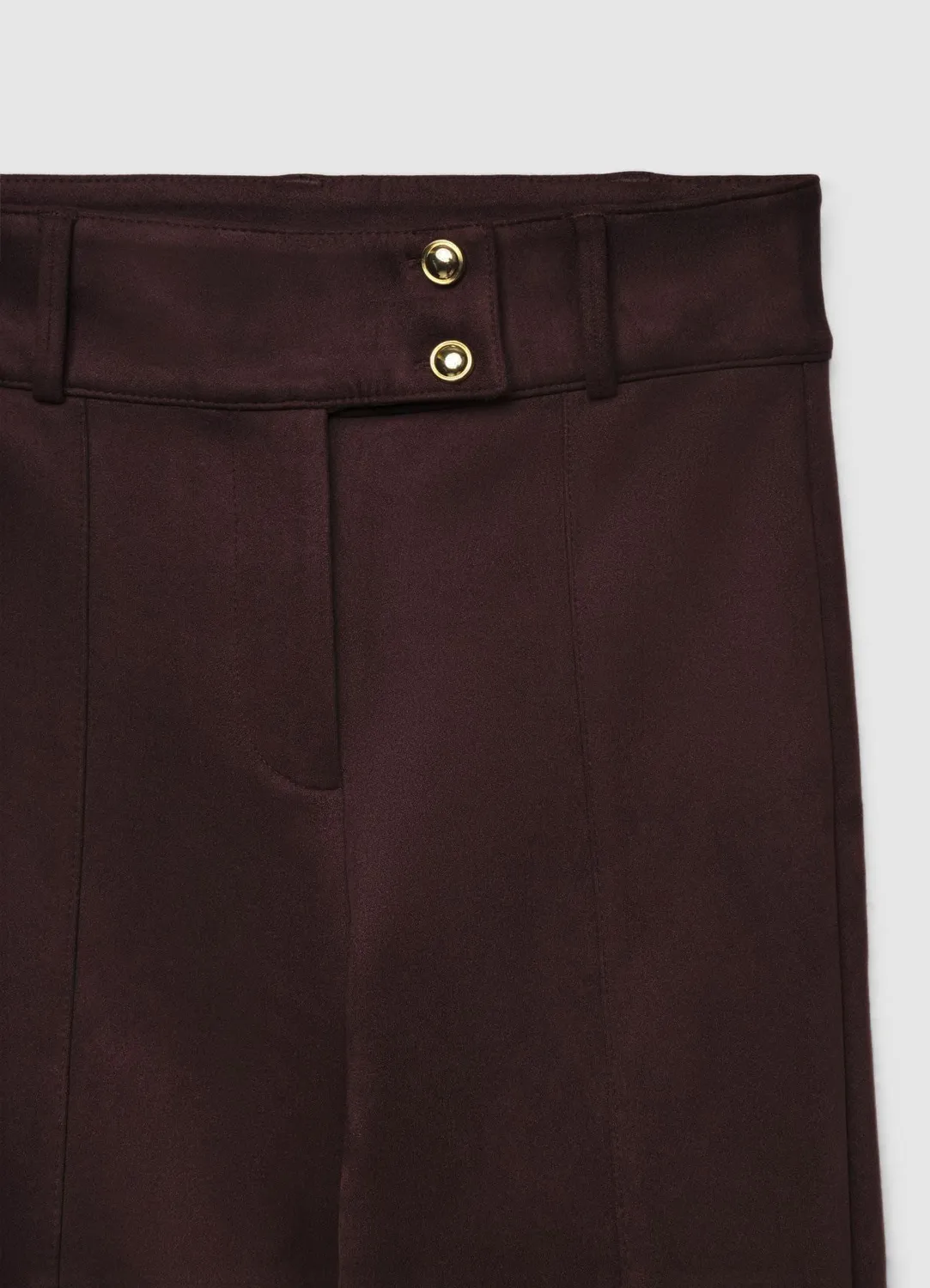 Calliope pantalon bootcut taille haute double bouton femme