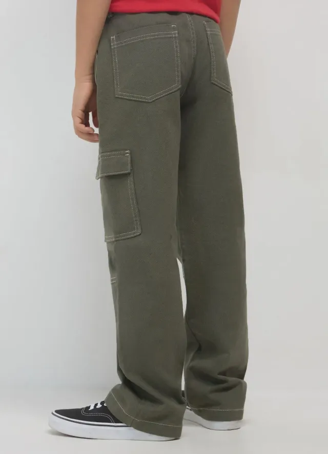 Calliope Cargo pantalon garçon coton regular