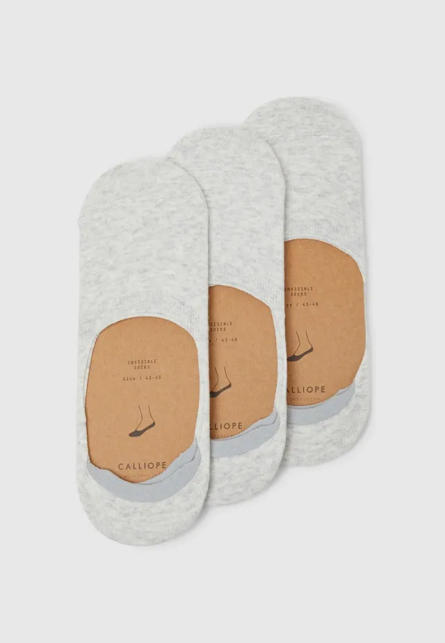Calliope socquettes invisibles homme lot 3 paires 39-42