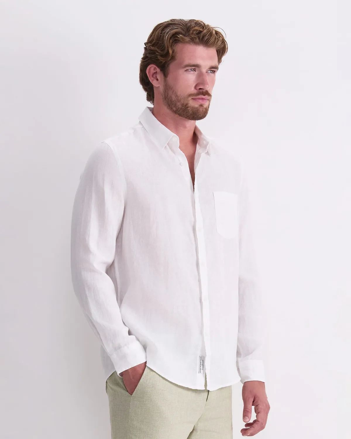 Sportscraft chemise lin manches longues homme