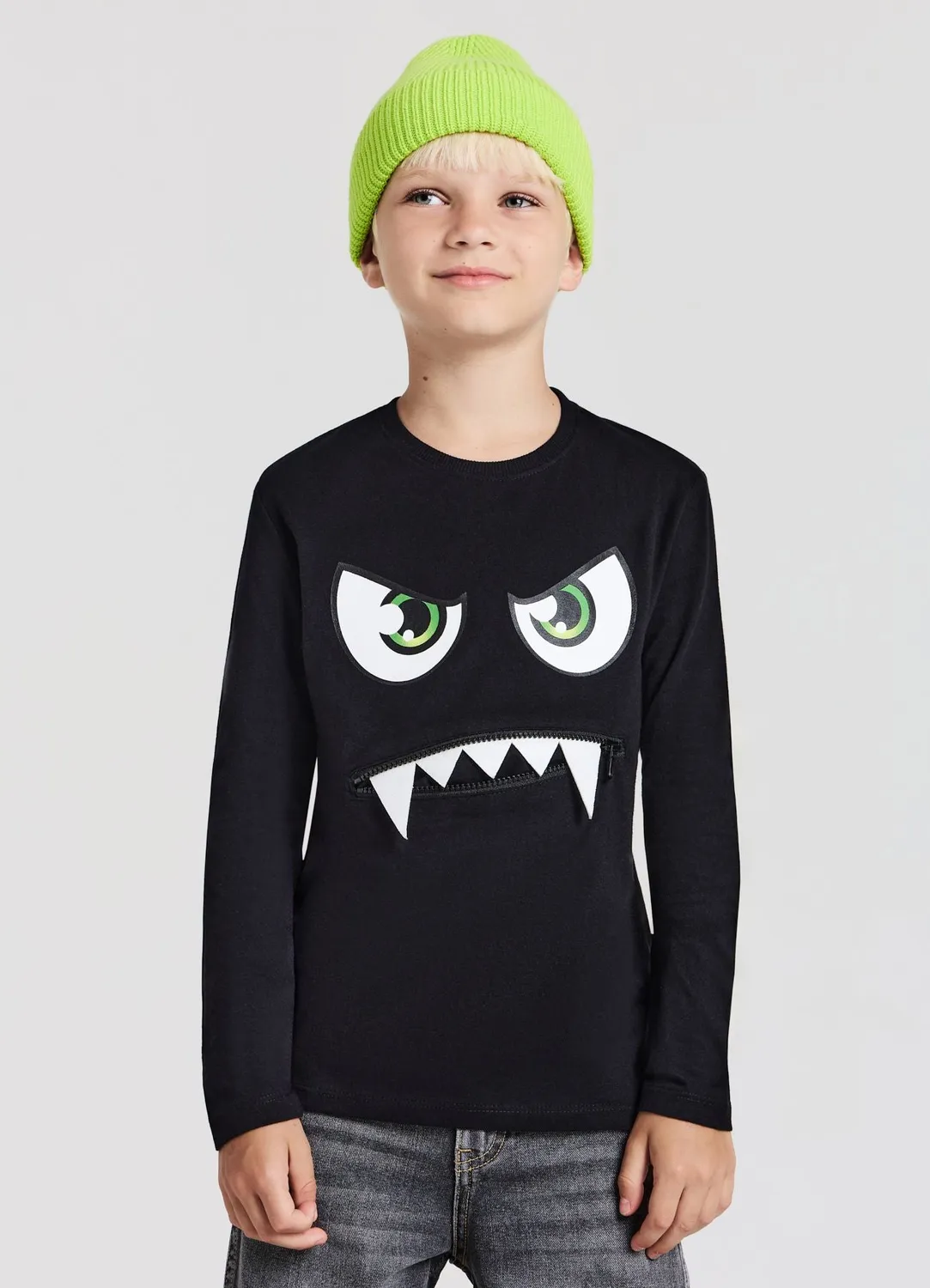 Calliope t-shirt monstre garçon manches longues