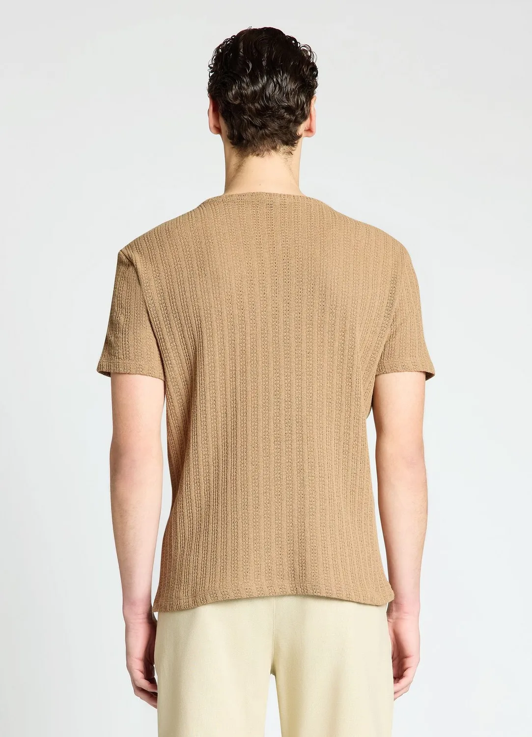 Calliope t-shirt maille ajourée homme col rond