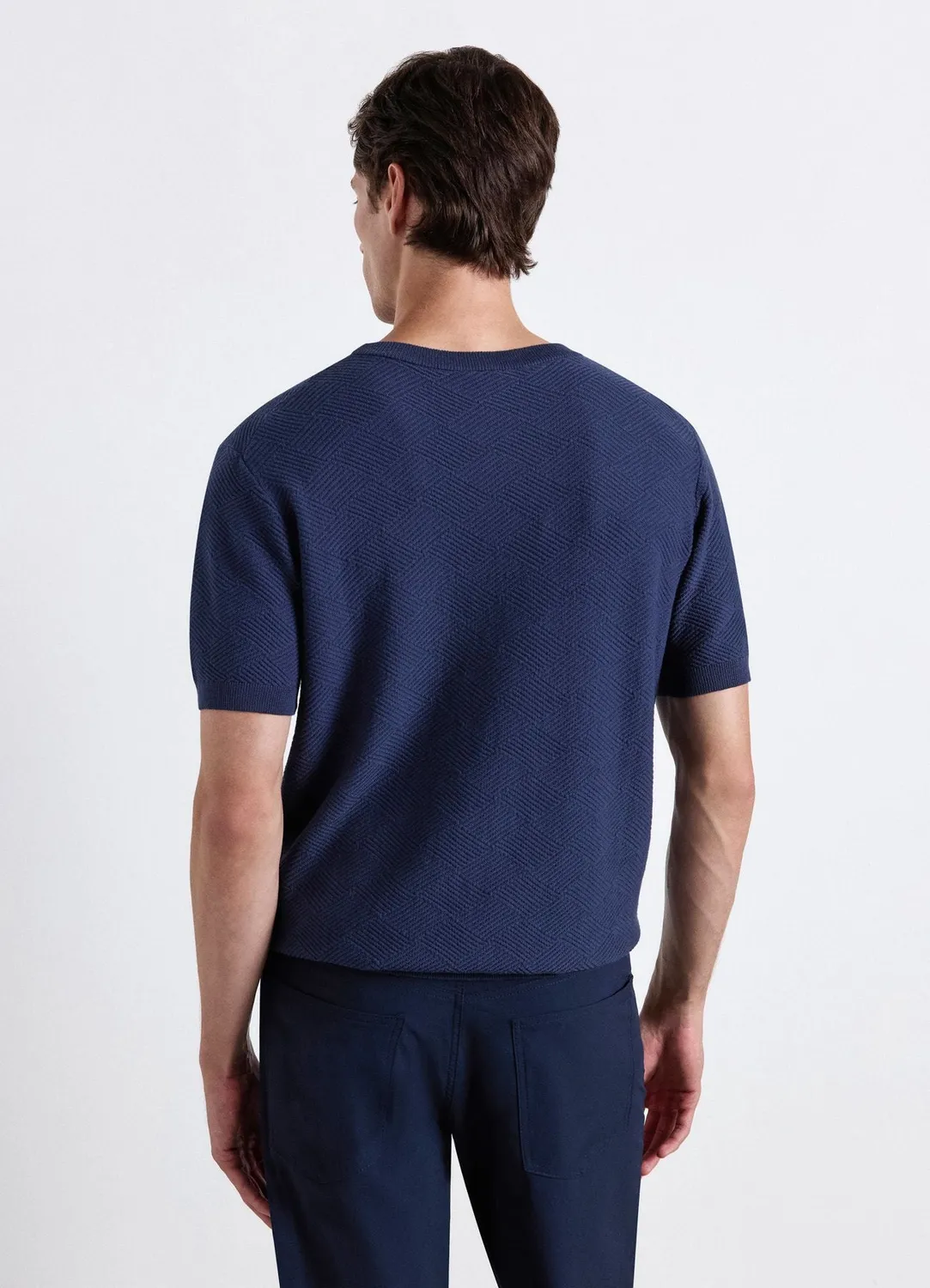 Calliope t-shirt jacquard homme col rond