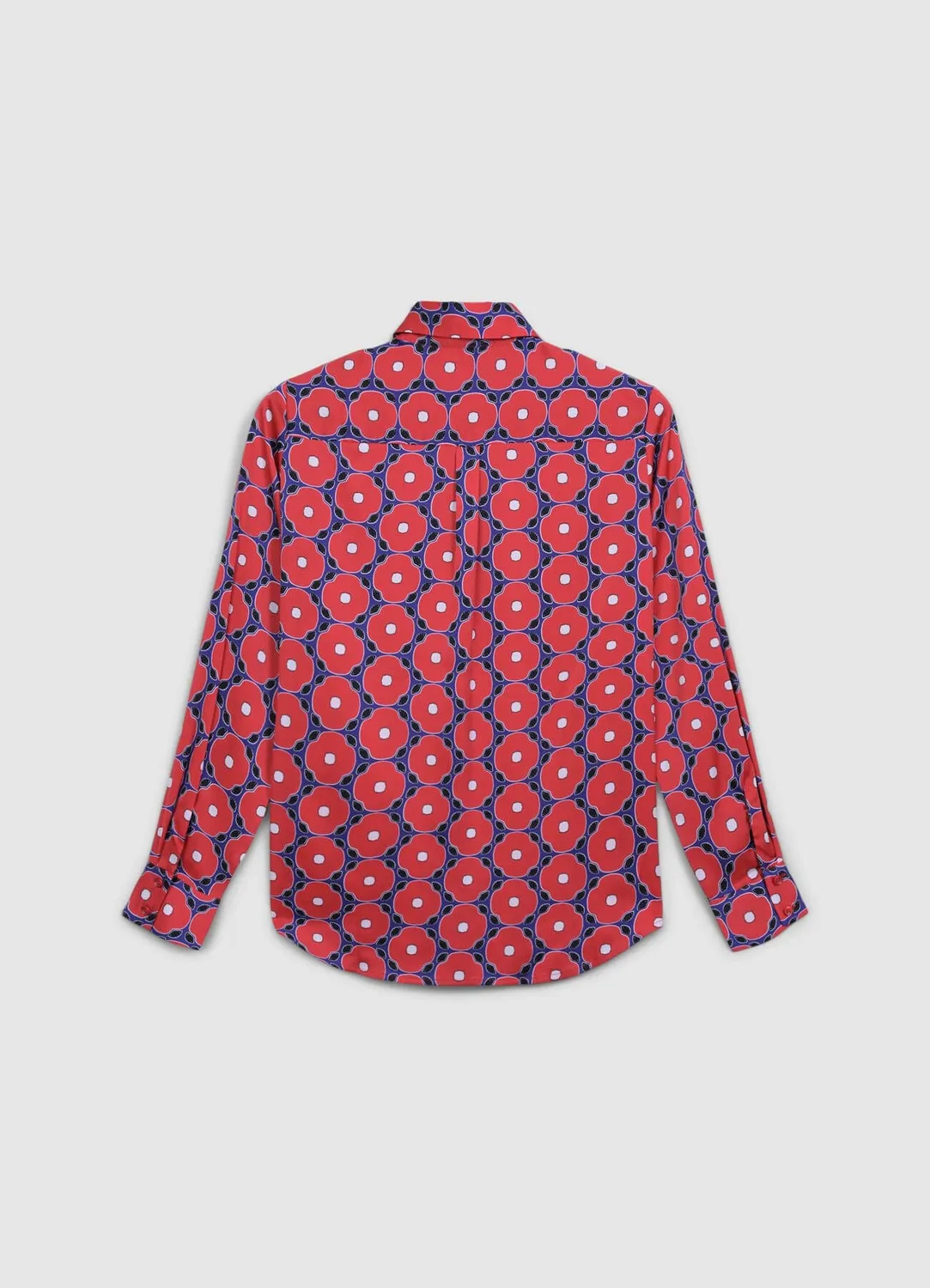 Chemise Calliope satin fantaisie femme manches longues