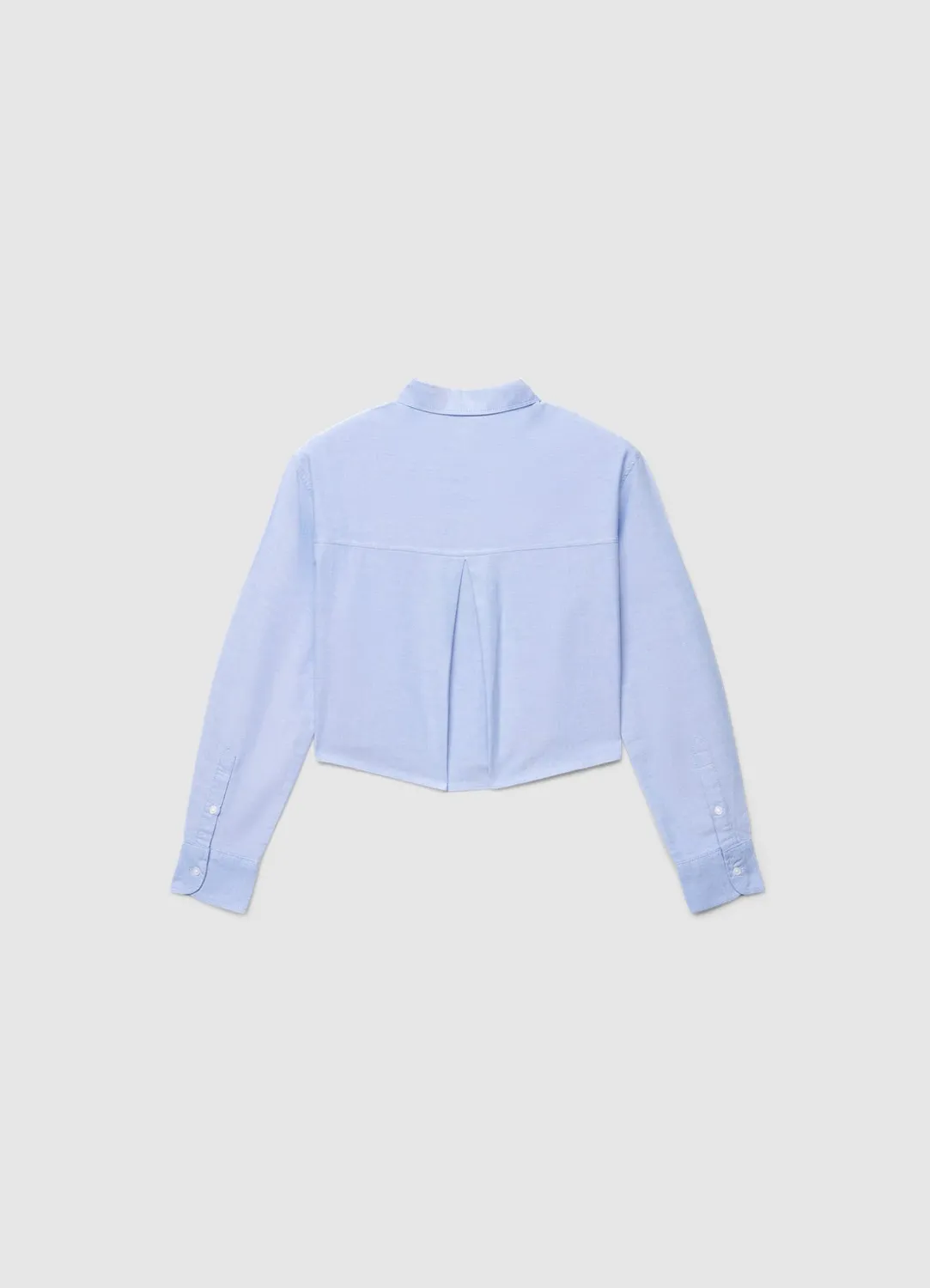 Calliope chemise crop femme oxford unie